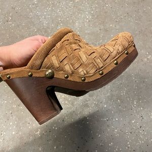 UGG suede mules, size 7
